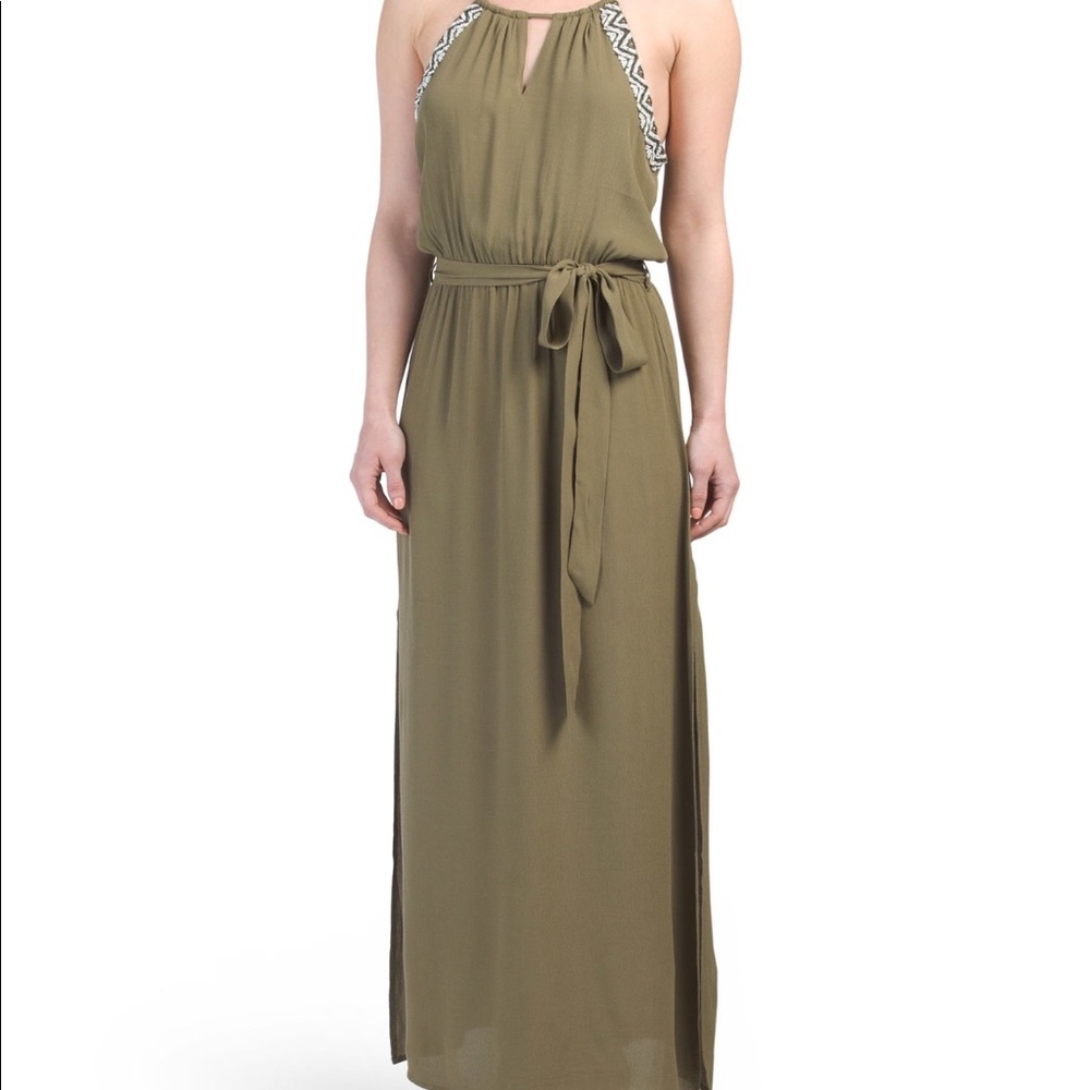 Maxi embroidered dress size small